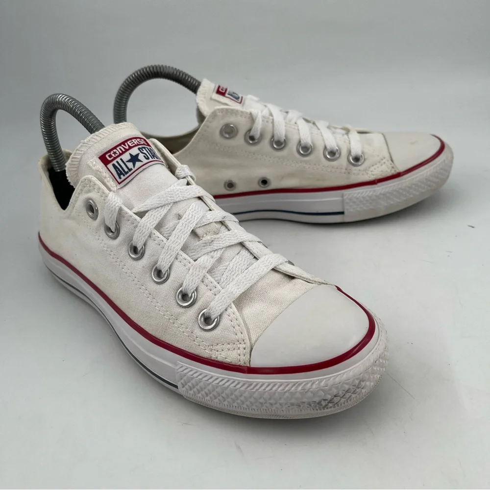 Converse Unisex CTAS Classic White Canvas Low Top Athletic Shoes - M/6 | W/8